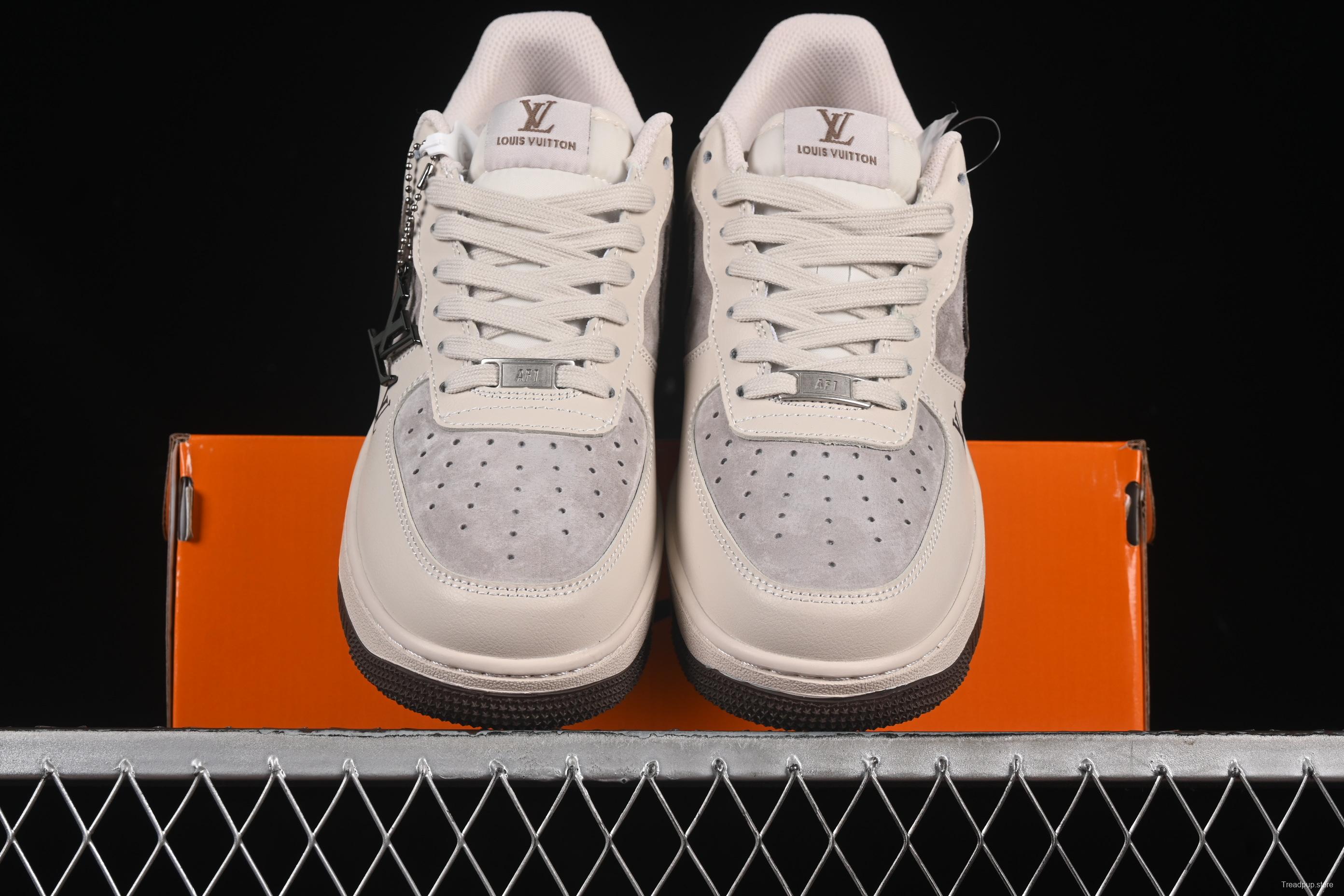 Nike Air Force 1'07 Low LV Collaboration Tan Brown Red Sole Casual Sneakers - XX3168-129