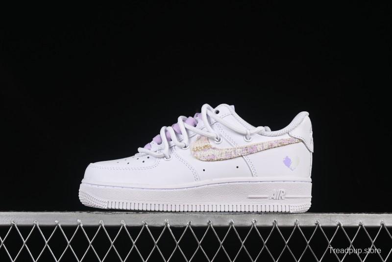 Nike Air Force 1'07 Low Purple Chanel-Inspired Casual Sneakers - DH9999-556