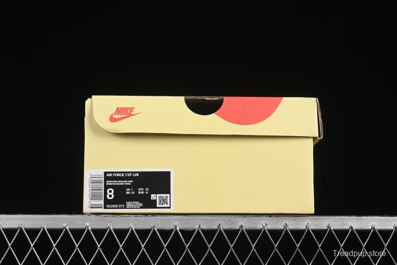 Nike Air Force 1 '07 Low Stussy Collaboration Render Red Swoosh Casual Sneakers - XS1958-573