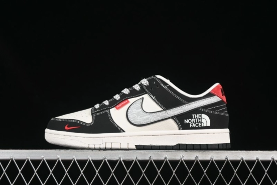 Nike SB Dunk Low The North Face x Supreme Triple Collaboration Sketch Grey Anniversary Custom Low-Top Casual Skate Shoes - CS1688-105