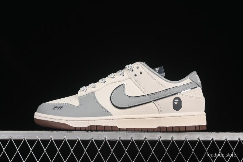 Nike SB Dunk Low Bape Collaboration Anniversary Edition Customized Low-Top Casual Skate Shoes - JJ2508-558