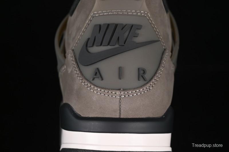 Nike Air Jordan 4 Retro Sneakers in Cave Stone Brown with Black Mesh and TPU Details - FV5029-200