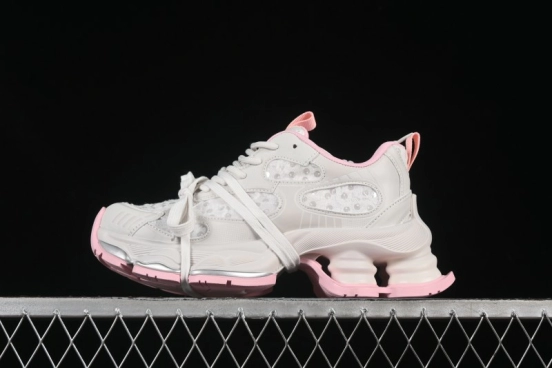 GG-CC Star Same Style Lace-Up Hollow-Out Chunky Sneakers with 5cm Hidden Heel - G25U9988