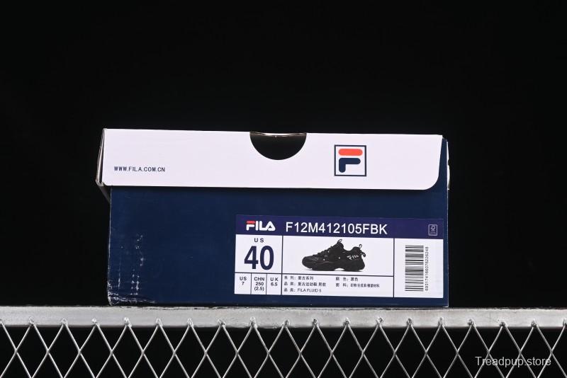 Fila Heritage Fluid Cat Paw 5.0 Retro Dad Shoes with Lace-Up Design - F12M412105FBK