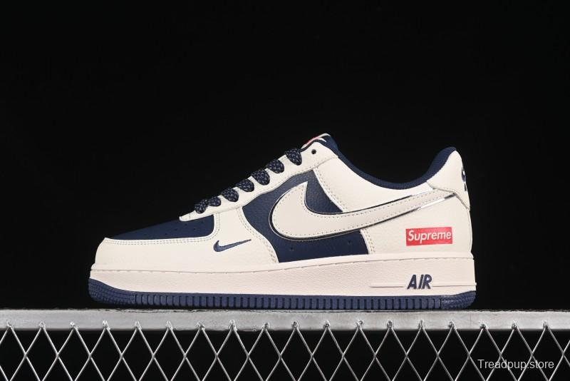 Nike Air Force 1 '07 Low Supreme Collaboration Light Blue Edge Casual Sneakers - HH7518-057