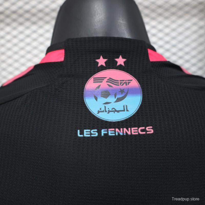 Player Version 2025 Algeria Black with Colorful Gradient Accents Jersey