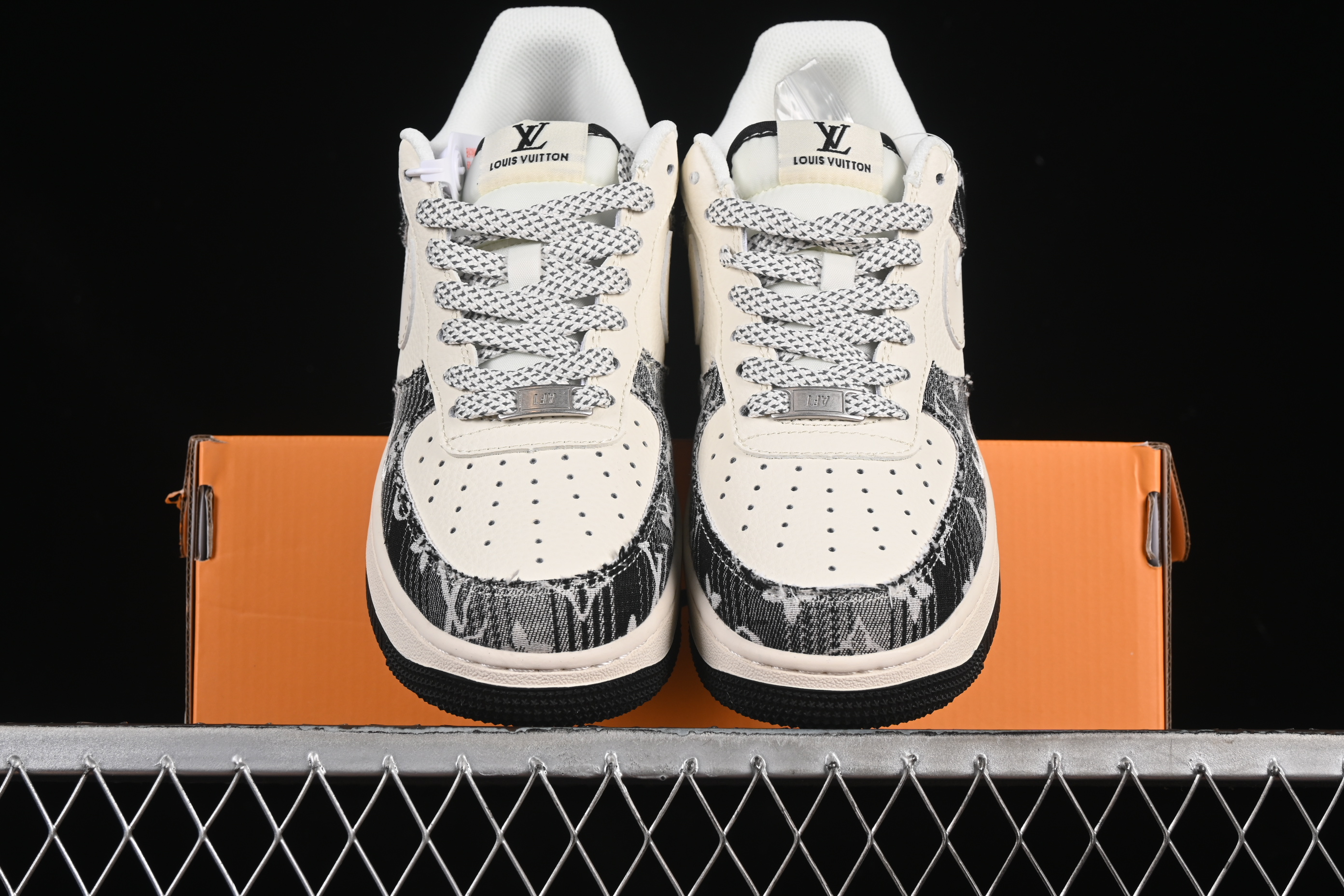 Nike Air Force 1'07 Low LV Collaboration Black Floral Denim Casual Sneakers - XS1958-585