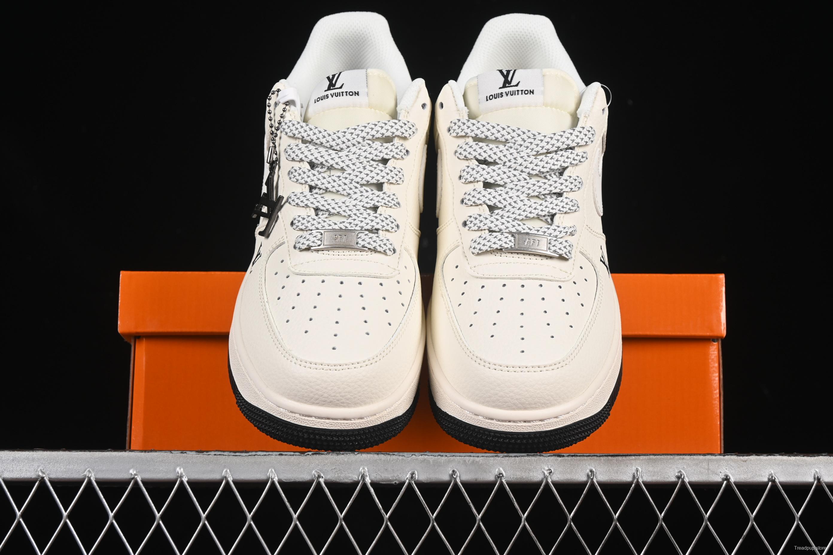 Nike Air Force 1'07 Low LV Collaboration Off-White Black Sole Casual Sneakers - XX3168-139