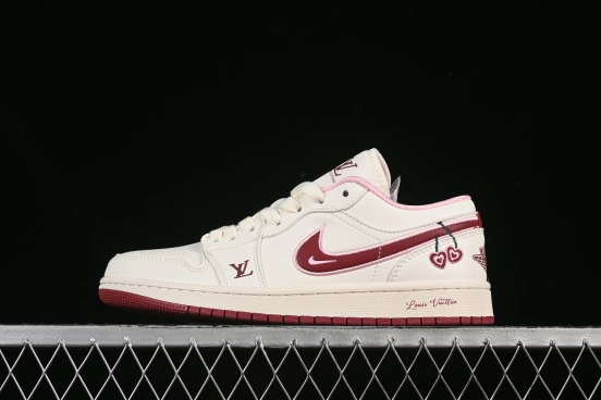Nike Air Jordan 1 Low AJ1 Valentine's Day Limited Red Cherry High-End Custom Retro Basketball Shoes - XX3168-520
