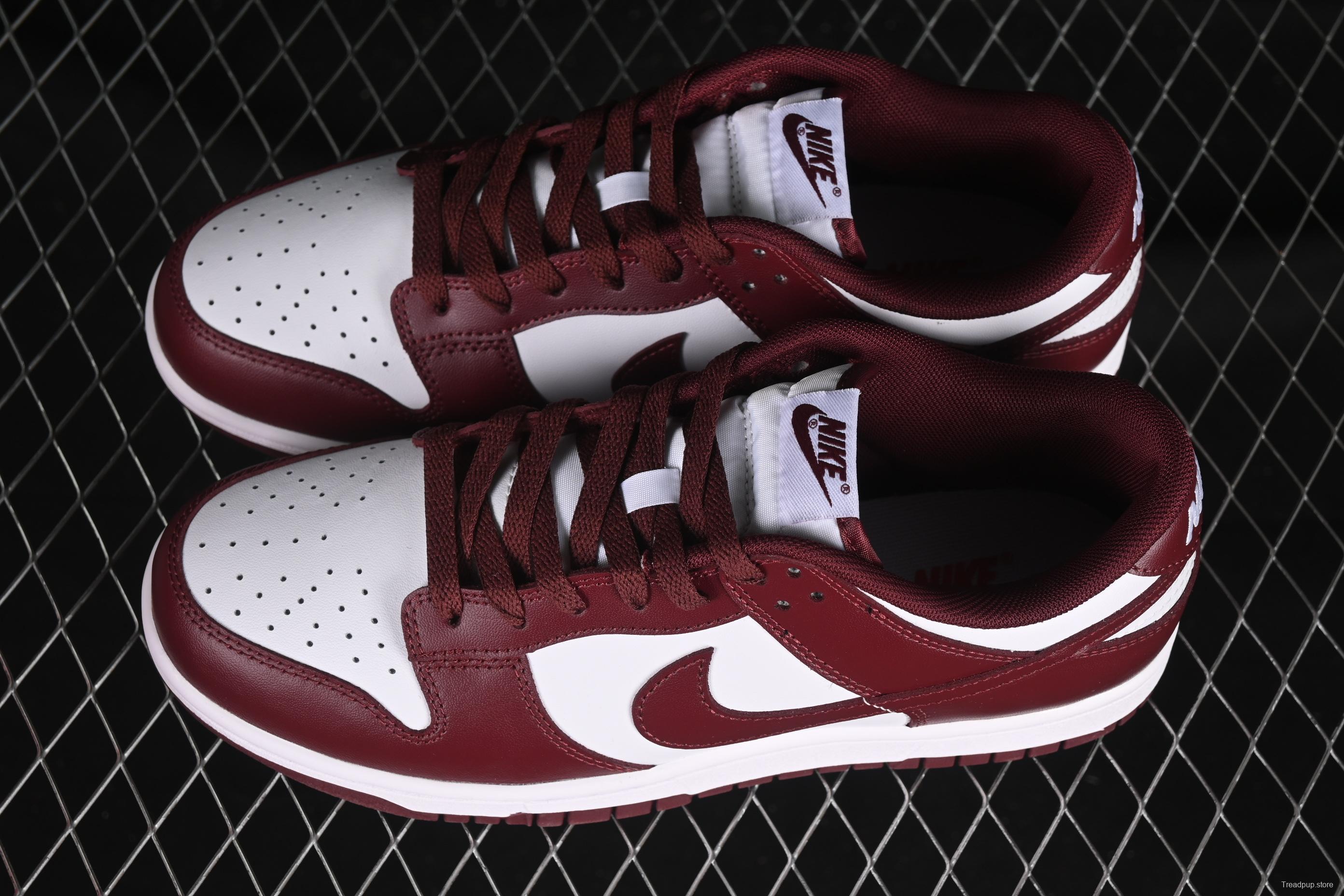 Nike SB Dunk Low Bordeaux Red Low-Top Casual Skate Shoes - DV0833-115