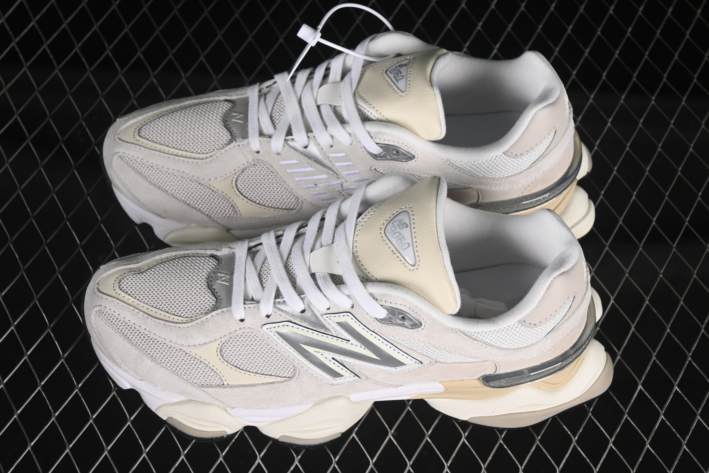 New Balance Joe Freshgoods x New Balance 9060 Retro Running Shoes with ABZORB Cushioning - U9060WHT