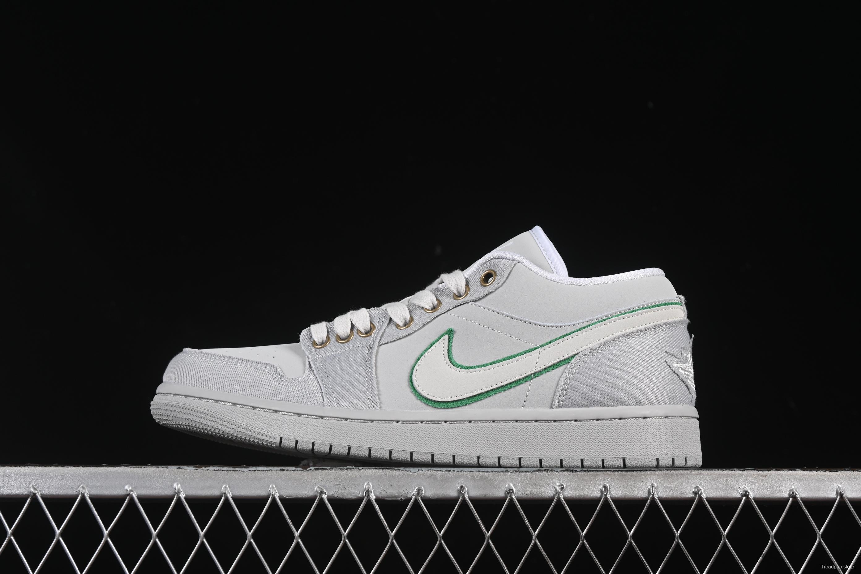 Nike Air Jordan 1 Low "Dongdan" Casual Sneakers with Woven Grey Design - IH3369-077