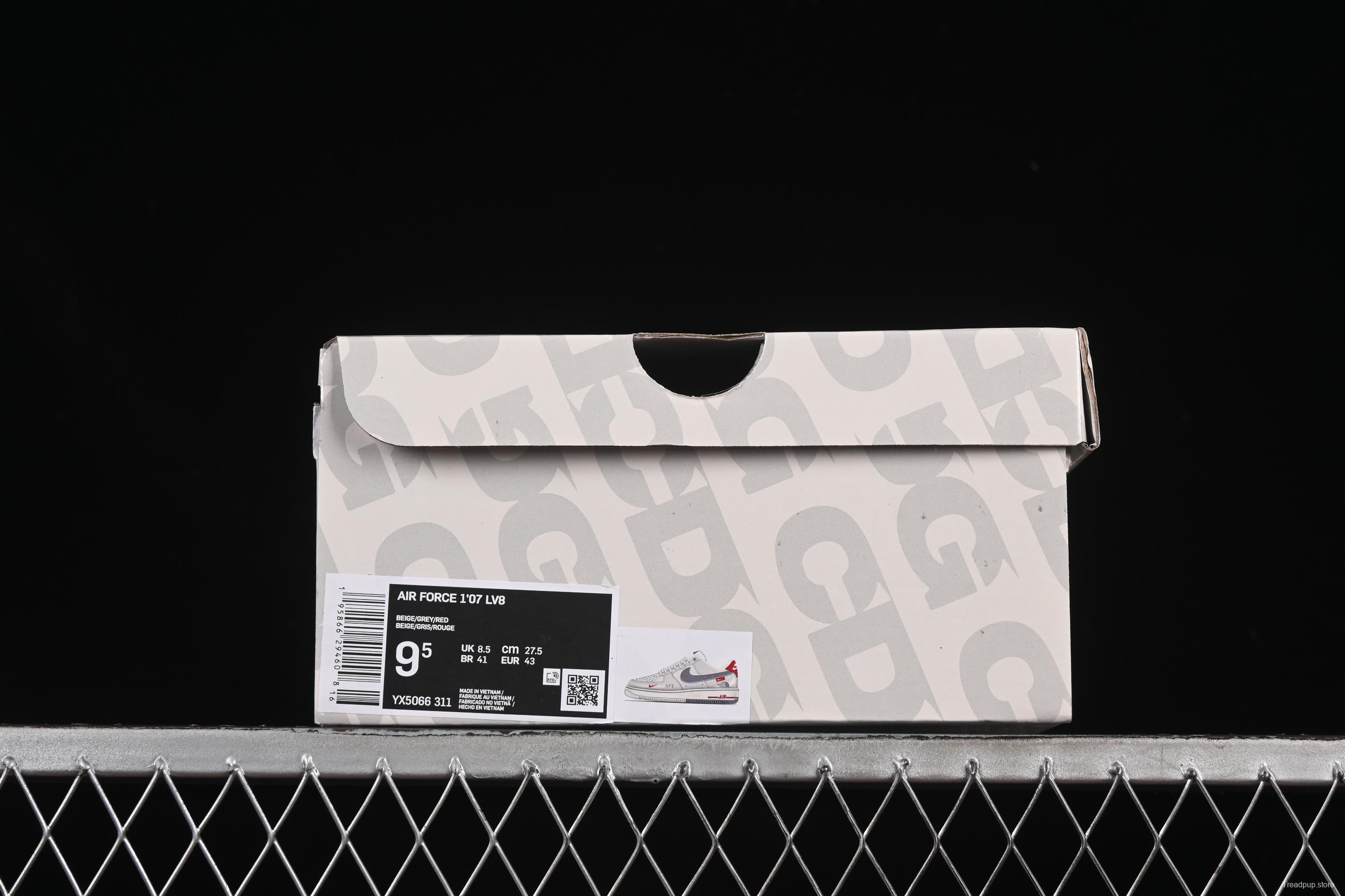 Nike Air Force 1 '07 Low The North Face Collaboration Dual-Tone Grey Casual Sneakers - YX5066-311