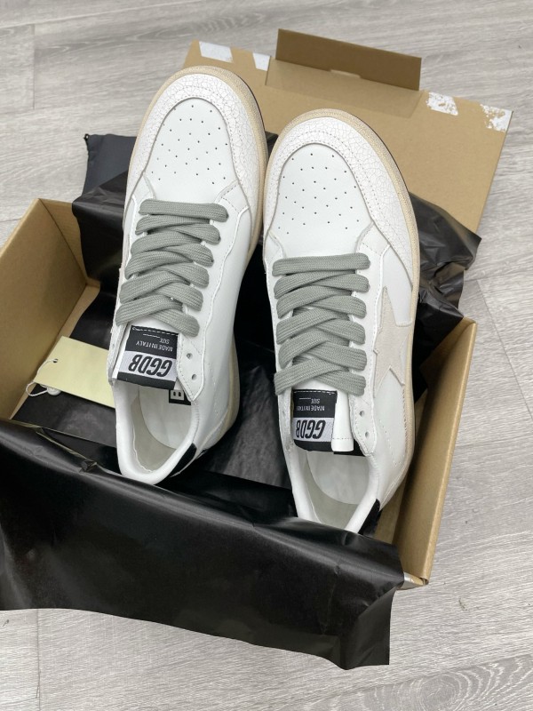 2024 Unisex GGDB White Black Leather Low Top Sneakers MJ00260