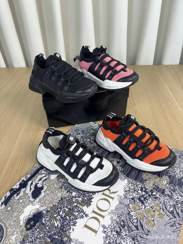 2024 Kids Dolce & Gabbana Black Orange White Pink Fabric Sneakers