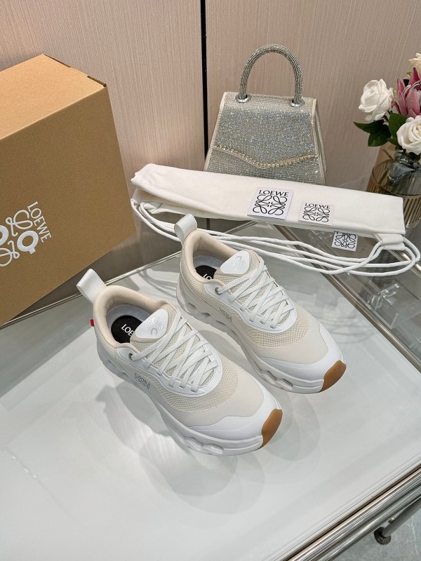 2025 Unisex Loewe White Green Orange Blue Black Grey Polyester Mesh Running Shoes Loewe X On KFY00300