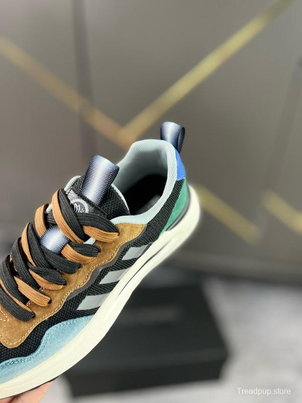 2024 Men Armani black brown blue green leather mesh sneakers MJ00230