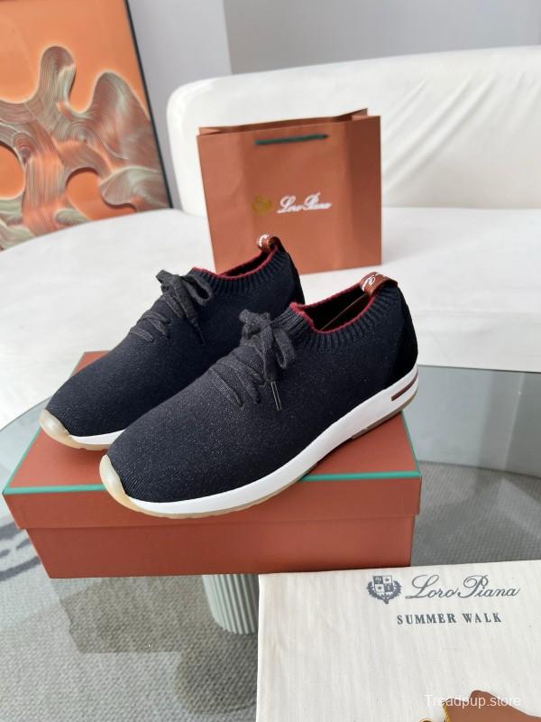 2024 Men Le Parmentier Black Wool Knit Sneakers MJ00330
