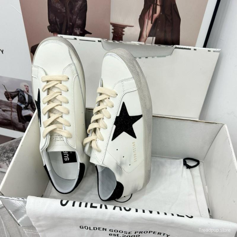 2025 Women GGDB White Black Leather Sneakers