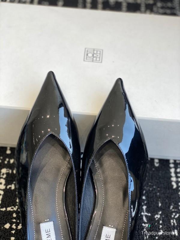 2025 Women Toteme Black Patent Leather Mule