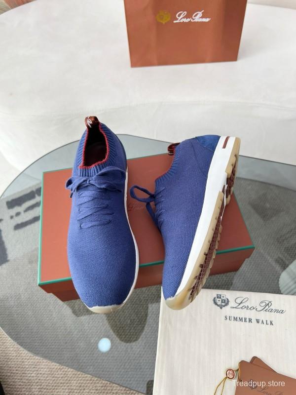 2024 Men Le Parmentier Blue Wool Knit Sneakers MJ00330