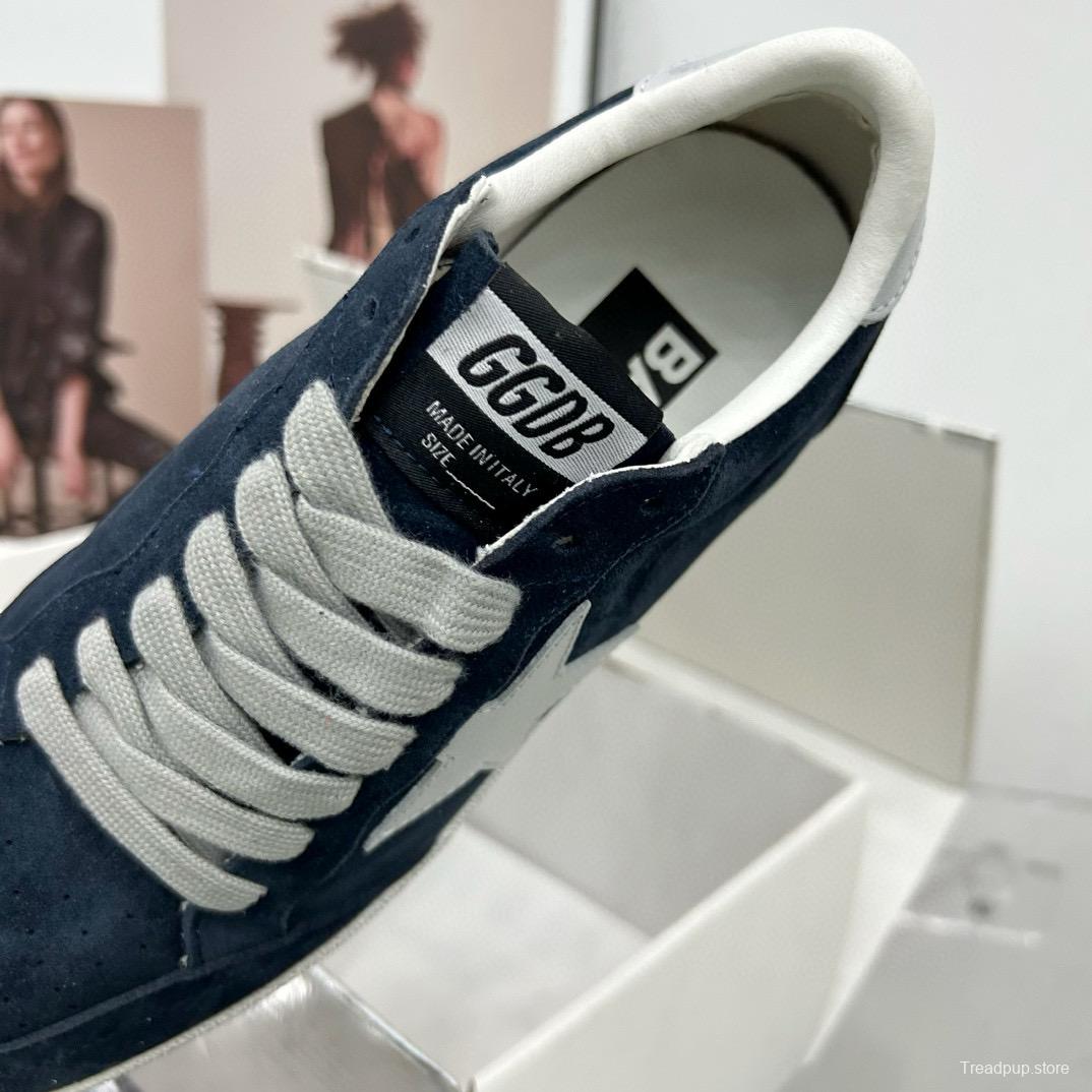 2024 Unisex GGDB Navy White Suede Leather Low-Top Sneakers MJ00260