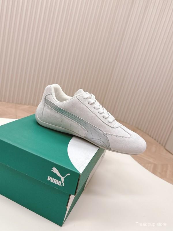 2025 Women PUMA White Suede Sneakers LY00280