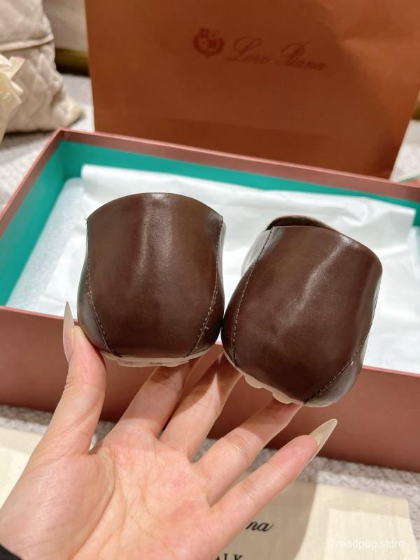 2025 Women LP Brown Leather Loafer Tassel LY00291