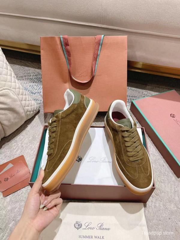 2025 Unisex Le Parmentier Olive Green Suede Leather Sneakers High Version LY00320(F)/LY00330(M)