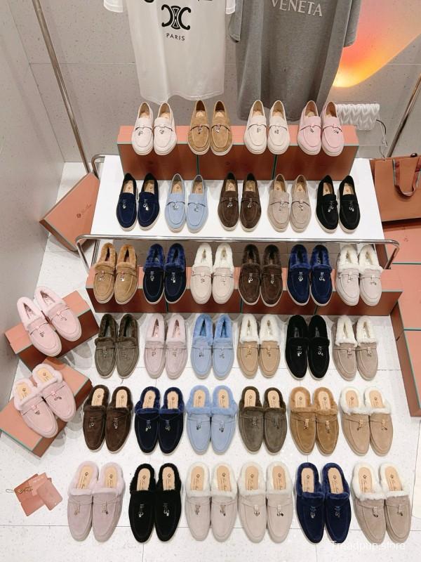 2024 Women LP Pink Suede Loafers MJ00310