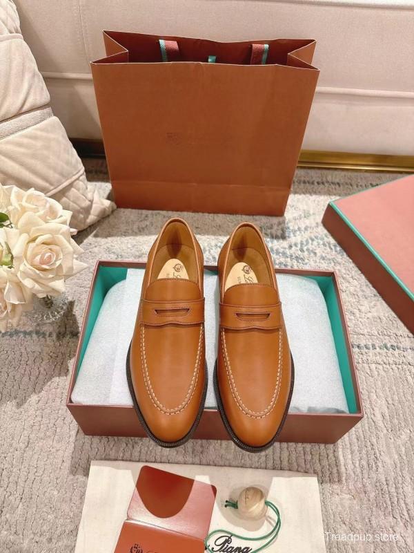 2025 Women LP Brown Leather Loafer LY00340
