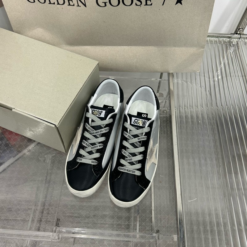 2025 Women GGDB White Black Leather Suede Sneakers