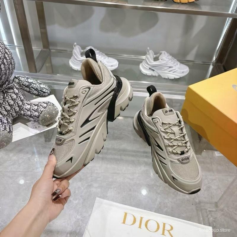 2024 Unisex Dior Beige Black Mesh Sneakers MJ00360