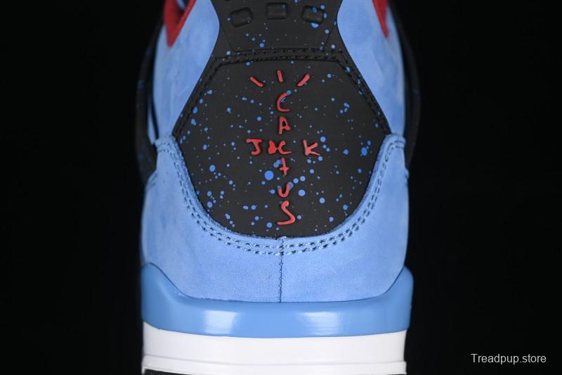 Nike Travis Scott Cactus Jack x Air Jordan 4 Retro AJ4 Collaboration Suede Blue - 308497-406