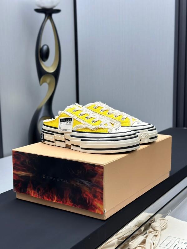 2025 Unisex XVESSEL Yellow White Canvas Plimsolls Vulcanized AS00240