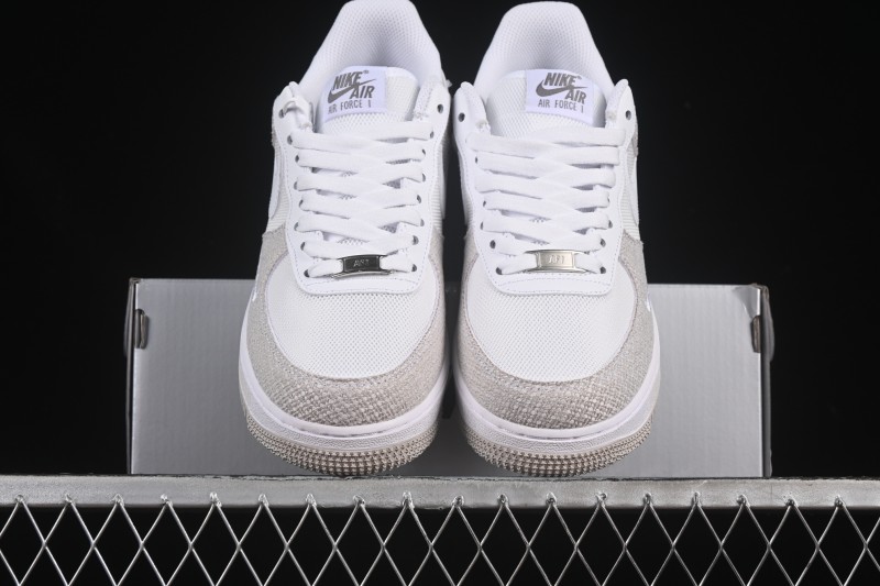 Nike Air Force 1'07 Low Denim Small Swoosh Casual Sneakers - ZH0316-092