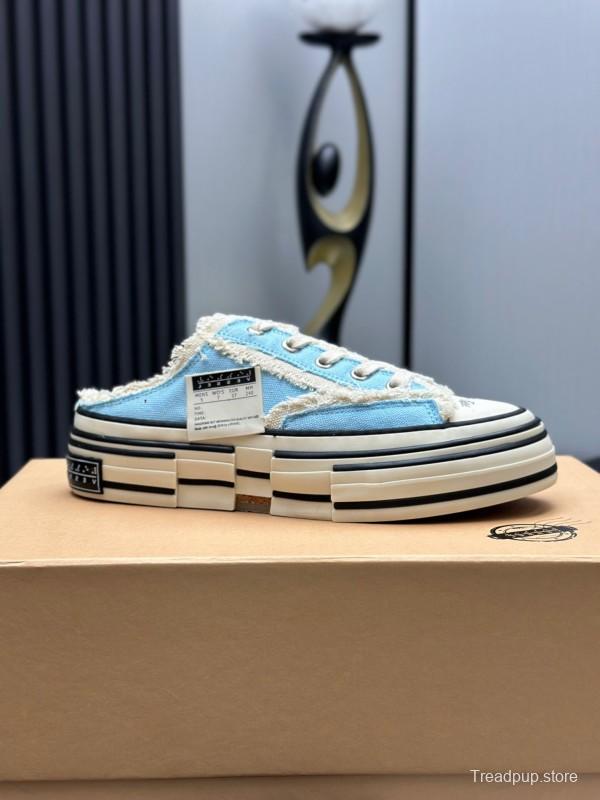 2025 Unisex XVESSEL Blue White Canvas Plimsolls Vulcanized AS00240