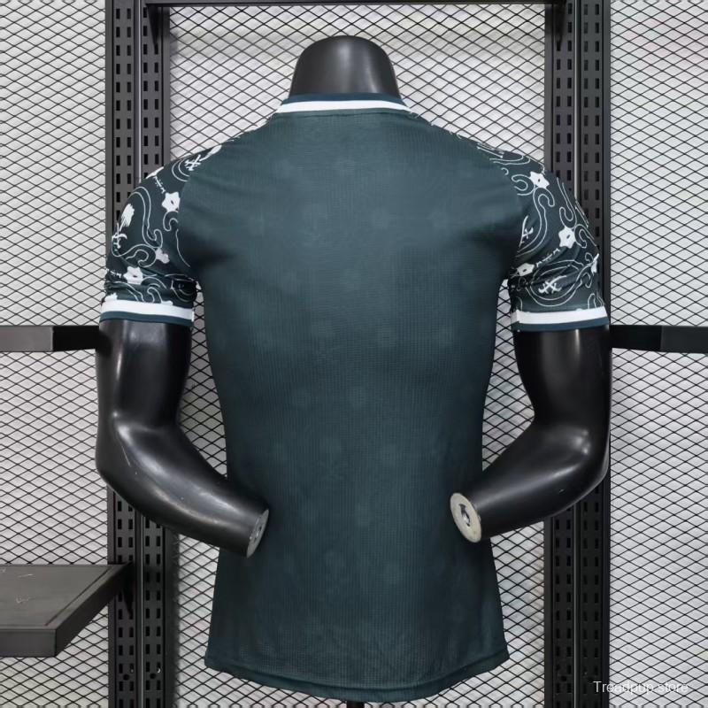 Player Version 25/26 Al-Ahli Saudi Dark Green with Traditional Arabic Pattern Jersey