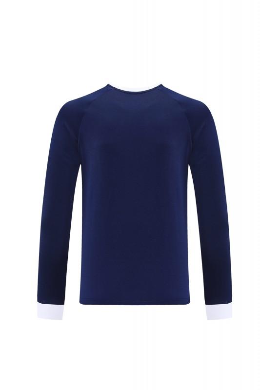 2025 Adidas Originals Long Sleeve T-Shirt Collection - Navy/White/Black with 3-Stripes