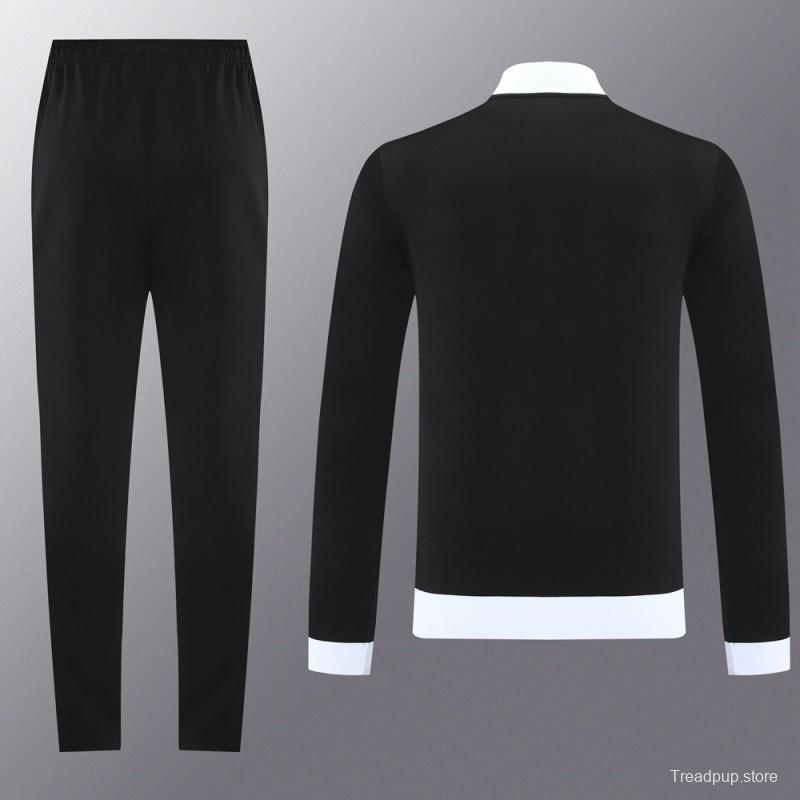 2025 Adidas Original Black Full Hoodie Zipper Jacket +Long Pants