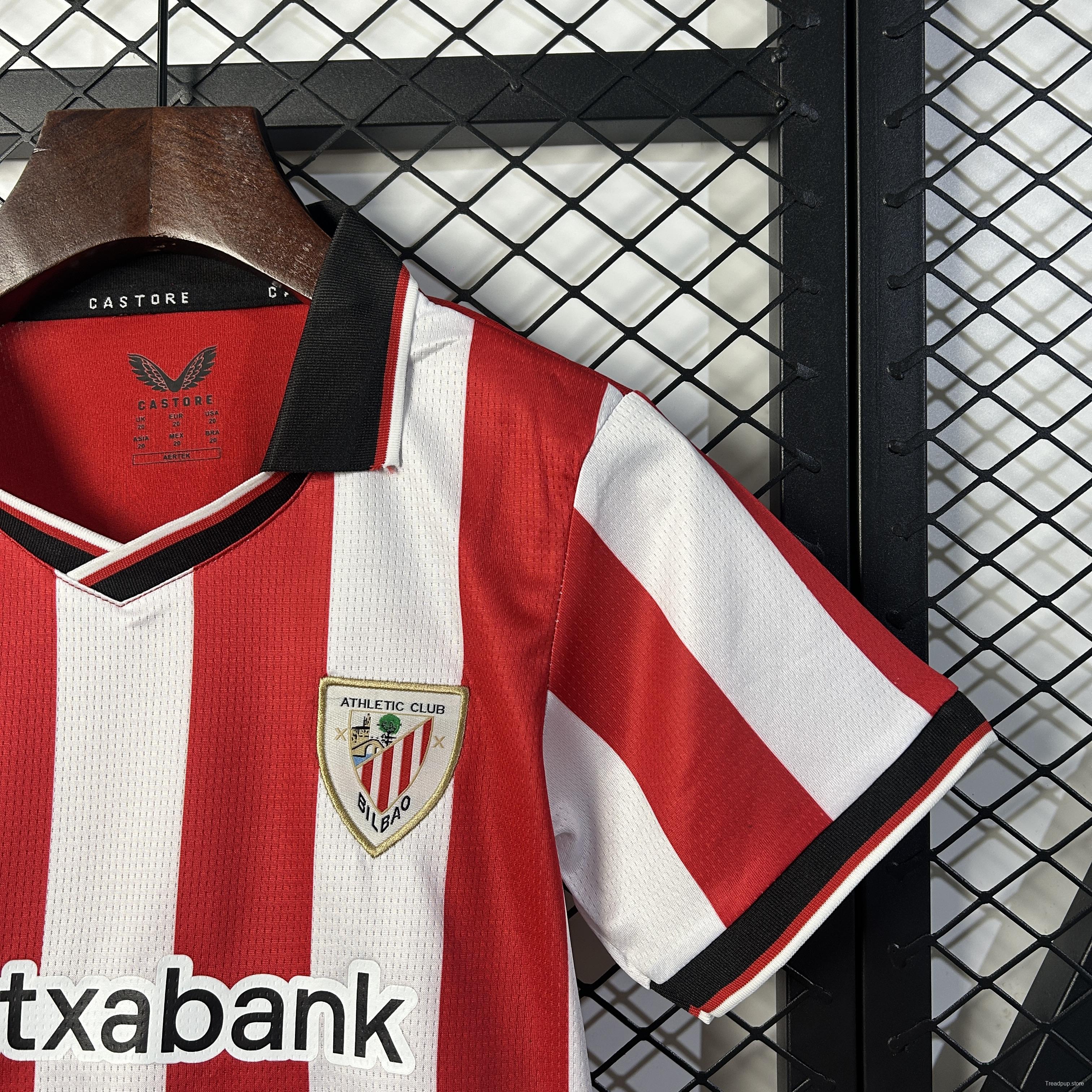 25/26 Kids Athletic Bilbao Home Size 16-28 Jersey