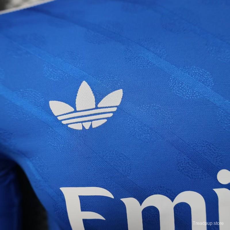 Player Version 25/26 Real Madrid Third Blue Long Sleeve Jersey