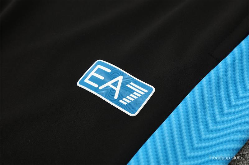 25/26 Napoli Black Grey Camouflage Half Zipper Jacket+Long Pants