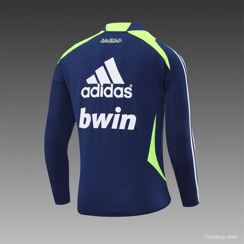 Retro 12/13 Real Madrid Royal Blue Half Zipper Jacket