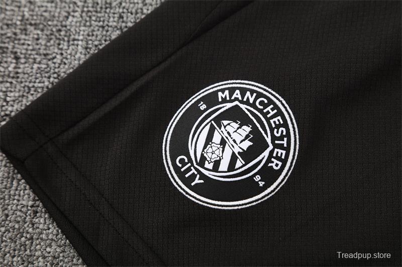 25/26 Manchester City Black with XS Short Sleeve+Soccer Shorts