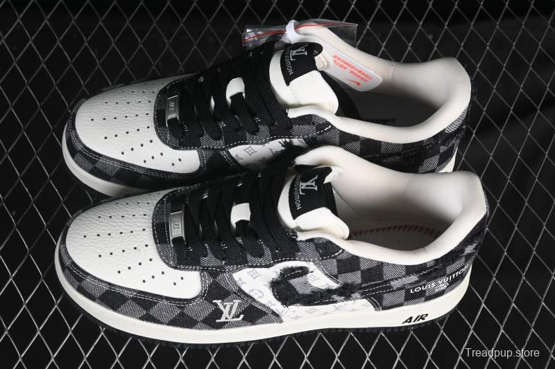 Nike Air Force 1 '07 Low LV Collaboration White Black Casual Sneakers - YF9511-817