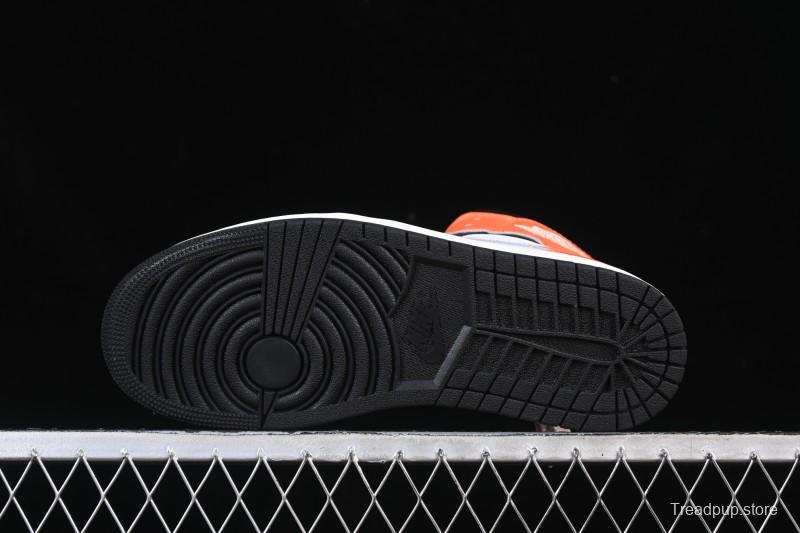 Nike Air Jordan 1 Mid AJ1 Black White Orange - DQ8426-801