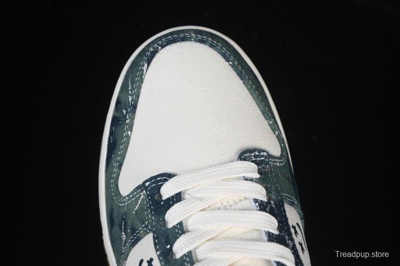 Nike SB Dunk Low Military Green Woven Custom Low-Top Casual Skate Shoes - SC0601-464