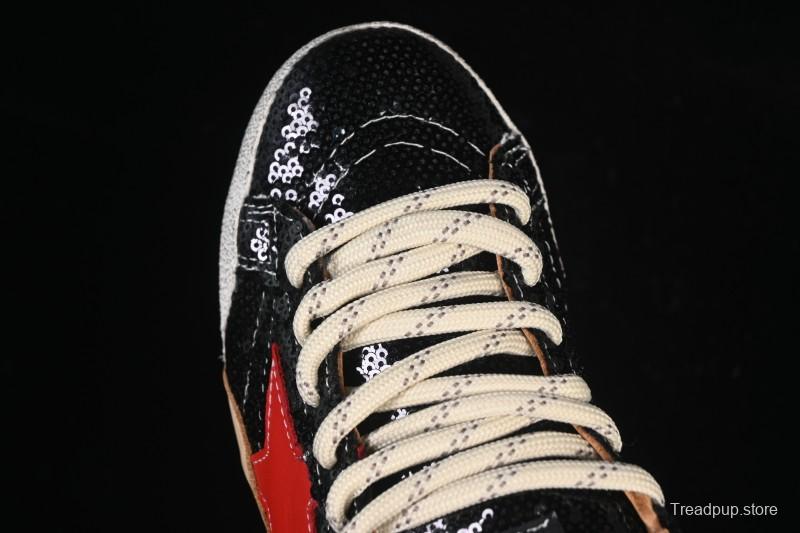 Golden Goose True Star Distressed Leather Sneakers - GGDB