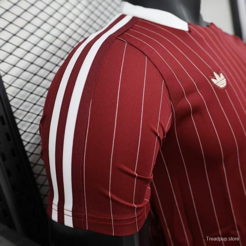 Player Version 25/26 Ajax Wine Adidas Original Casual Jersey